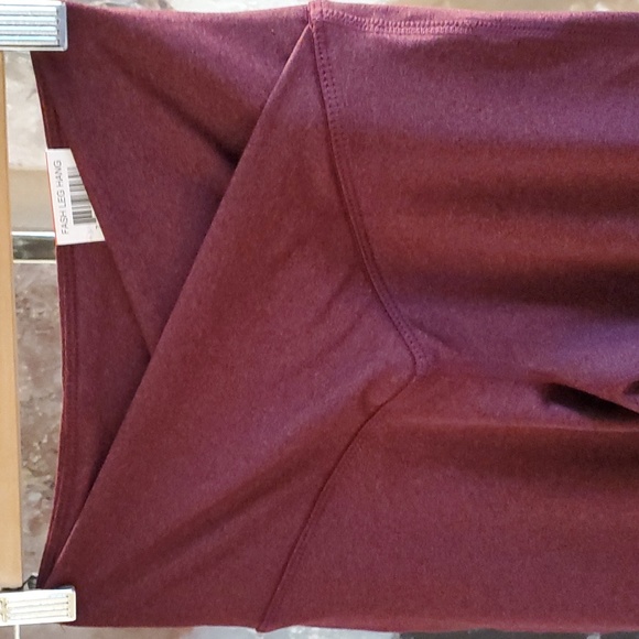 NWT Jenni Full Length Leggings Cross Band Front Plum Wine Women XS - Picture 3 of 12